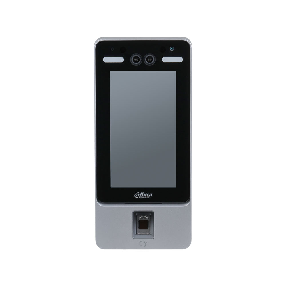 Terminal de contrôle d'accès biométrique Dahua avec identification par reconnaissance faciale, empreinte digitale, carte d'identité, mot de passe et combinaisons