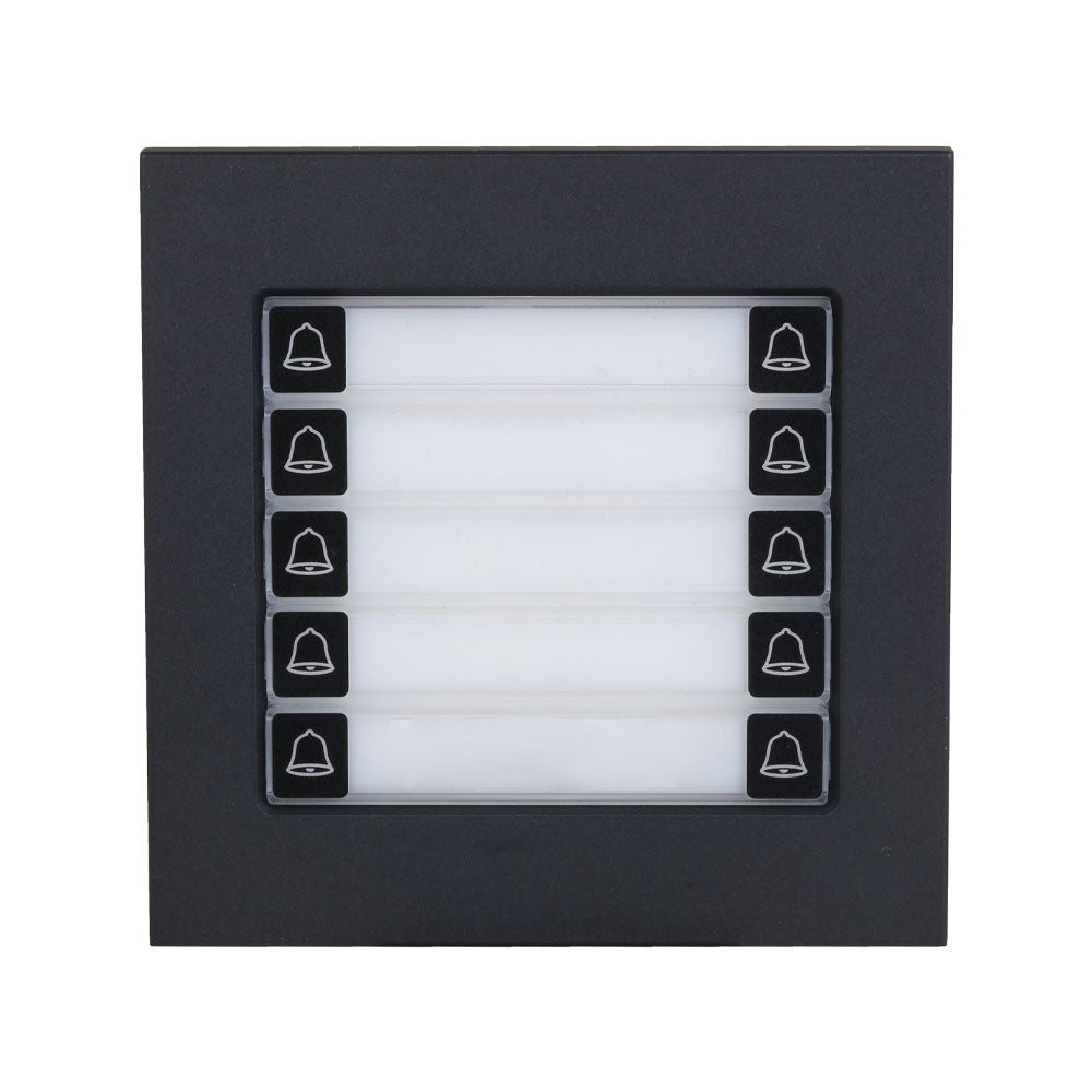 Module de 10 boutons poussoirs avec boîtier métallique, IP65 et IK07