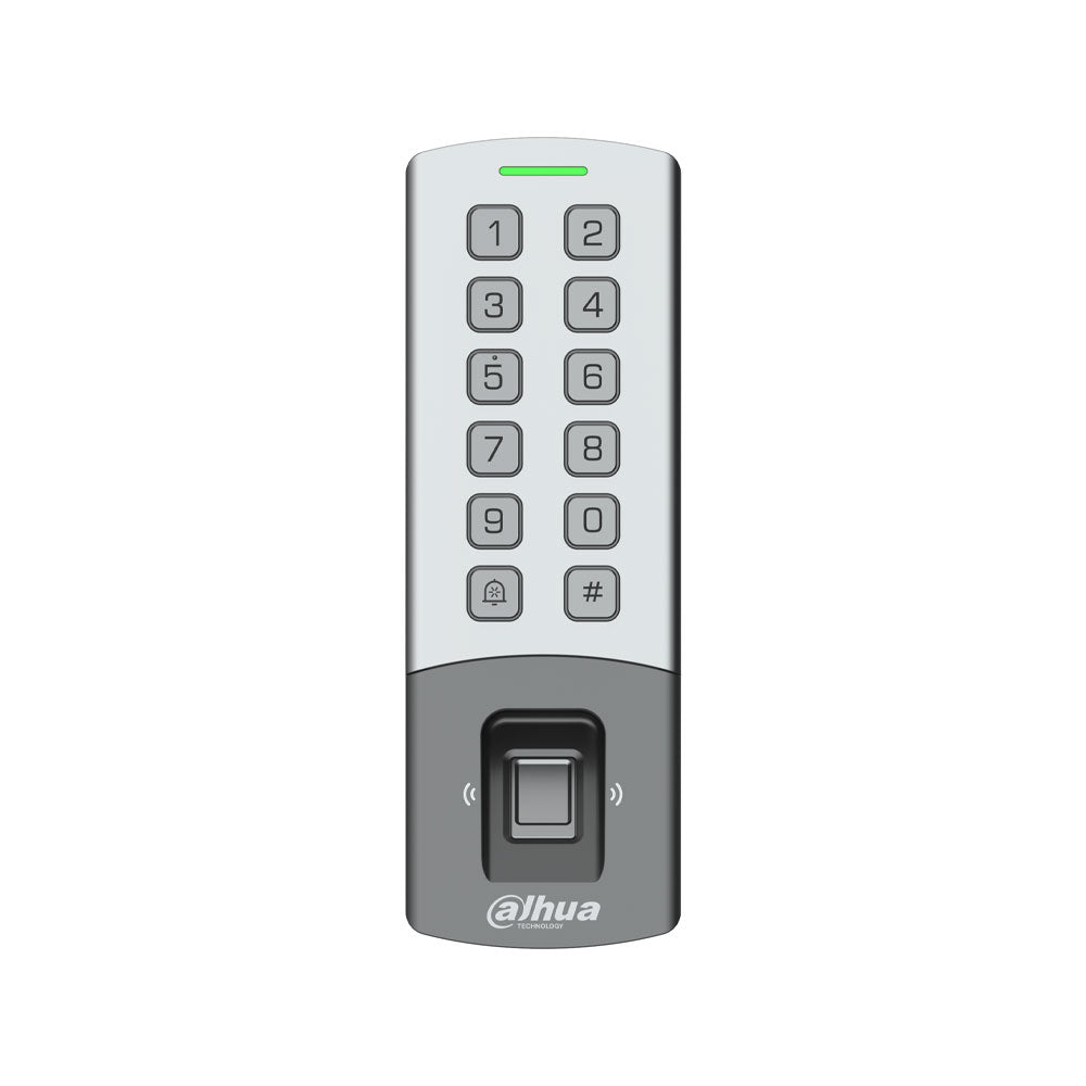 Contrôle d'accès autonome avec lecteur RFID, empreinte digitale et clavier dans un boîtier métallique IP65 et IK08