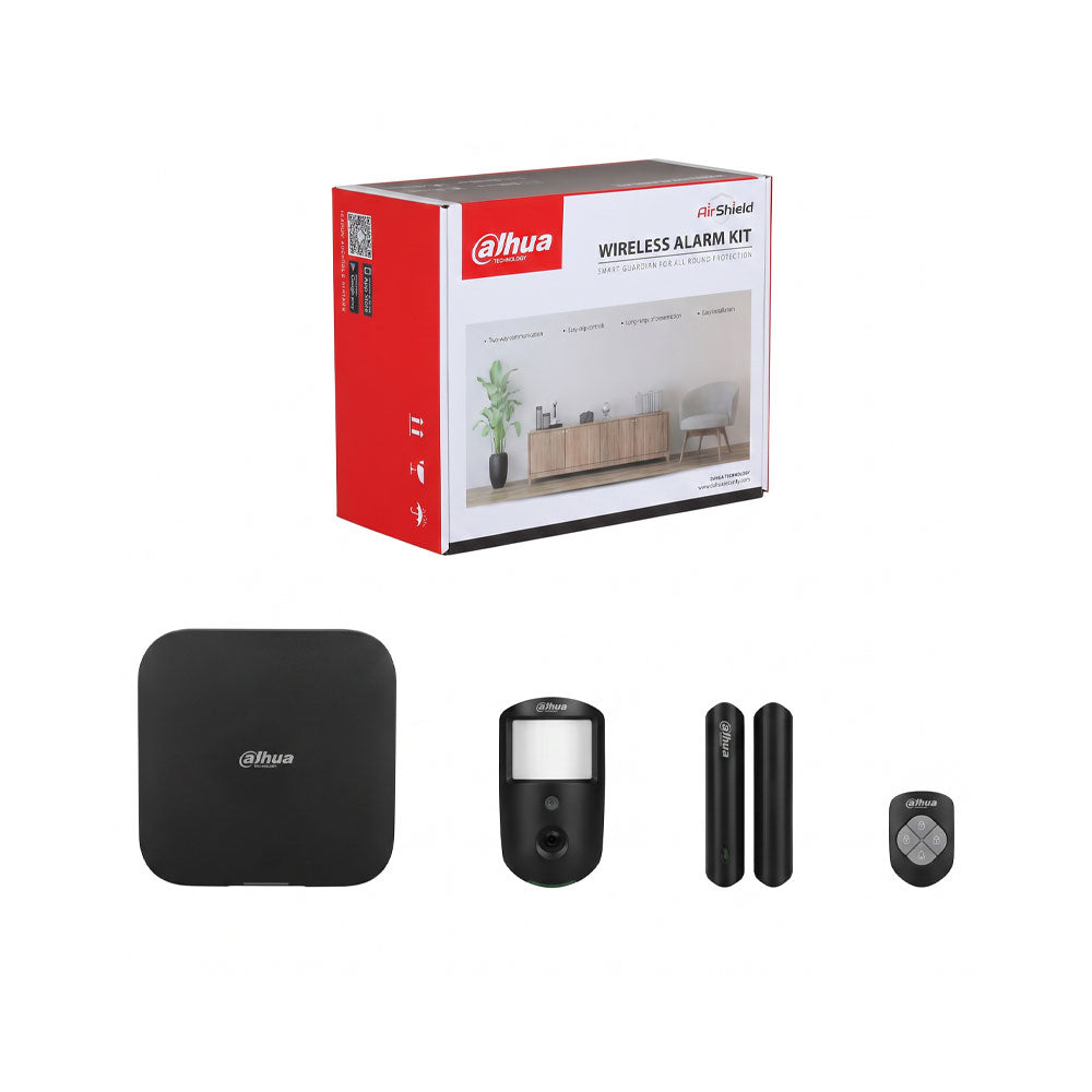 Kit d'alarme radio Dahua 868 MHz Grade 2 avec détecteur PIR avec caméra et 4G