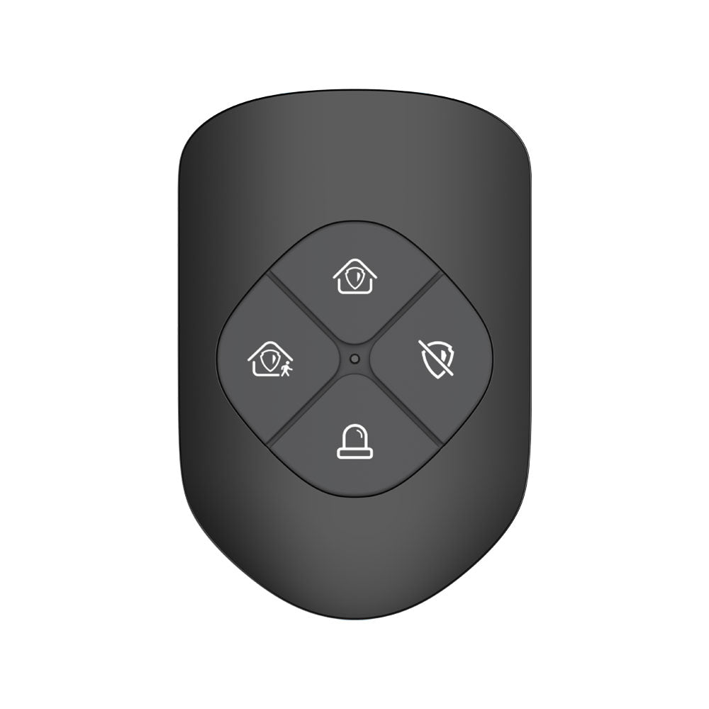 Télécommande sans fil Dahua 868 MHz bidirectionnelle avec 4 boutons et fonction SOS en noir