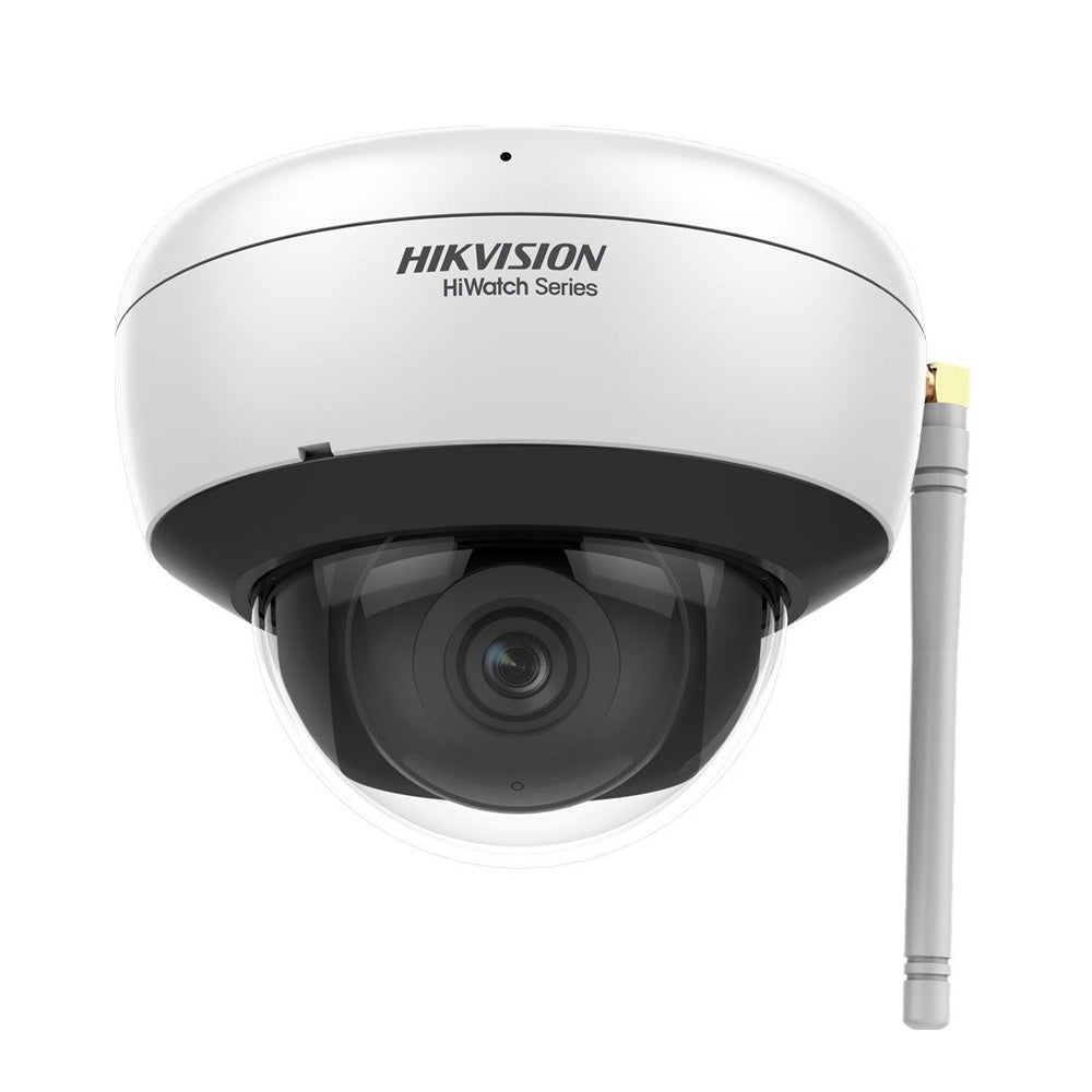 Dôme fixe WiFi IP HIKVISION® 2MP HiWatch T Series avec éclairage infrarouge de 30 m, adapté pour une utilisation en exté