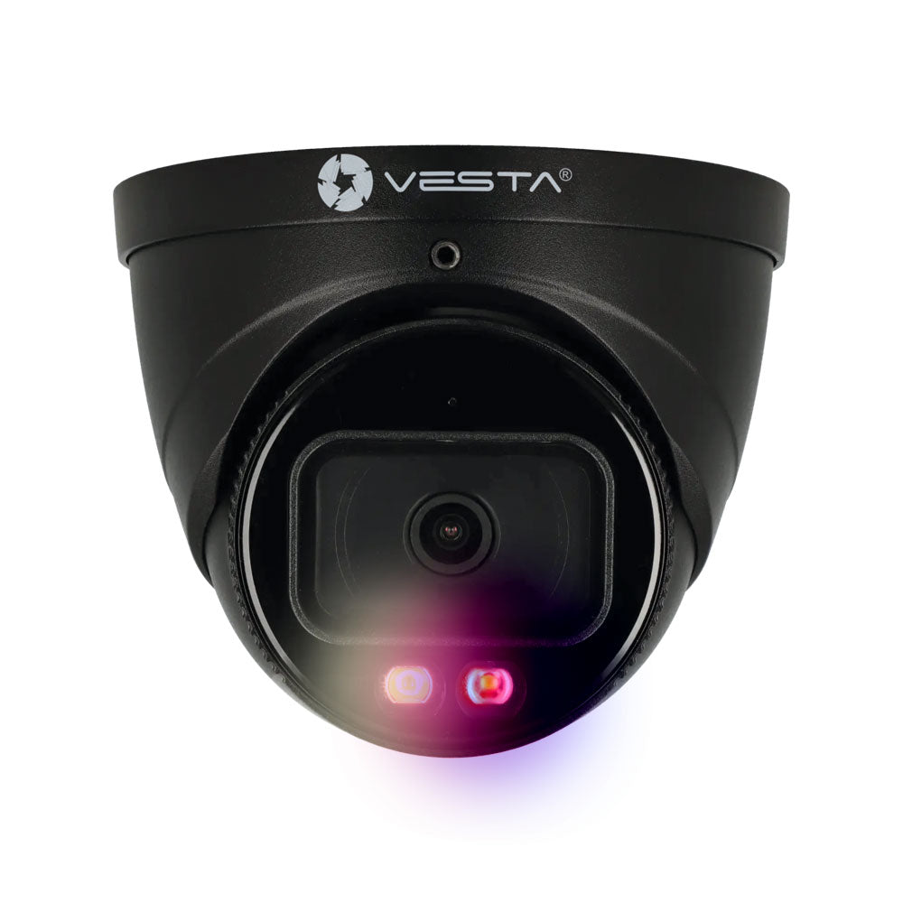 Dôme IP Vesta Advanced Video Smart Dual Light Active Deterrence Pro AI pour l'extérieur en noir. 5MP@25ips et H.265+. Smart Dual Light… – IPC-T35-AS-PV-B