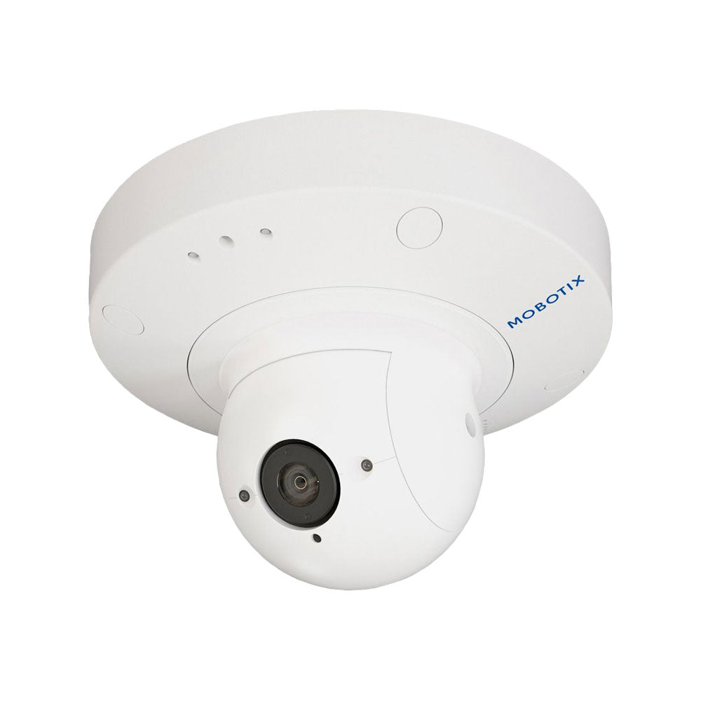 Mini-dôme IP MOBOTIX p71 de 4MP avec objectif fixe 95°, IR, audio et IA pour intérieur