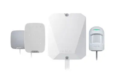 Ajax Hubkit Fibra white, Hub Fibra 2G, PIR bus, touch keypad bus and indoor siren bus (AJ-HUBKIT-FIBRA)