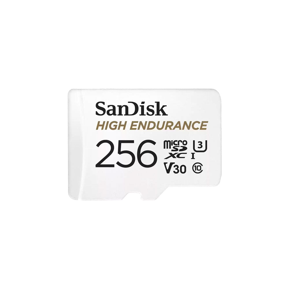 Carte microSDXC UHS-I SanDisk High Endurance 256 Go pour vidéo Full HD et 4K
