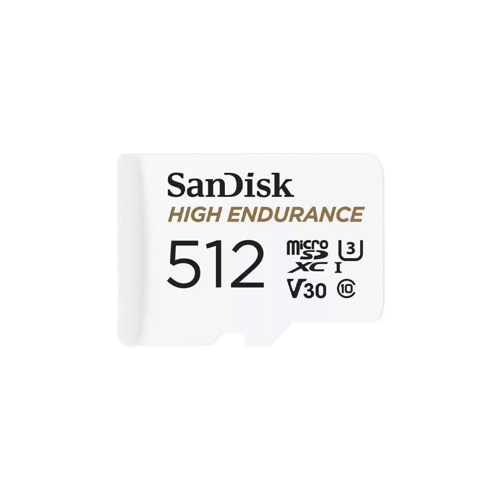 Carte microSDXC UHS-I SanDisk High Endurance 512 Go pour vidéo Full HD et 4K