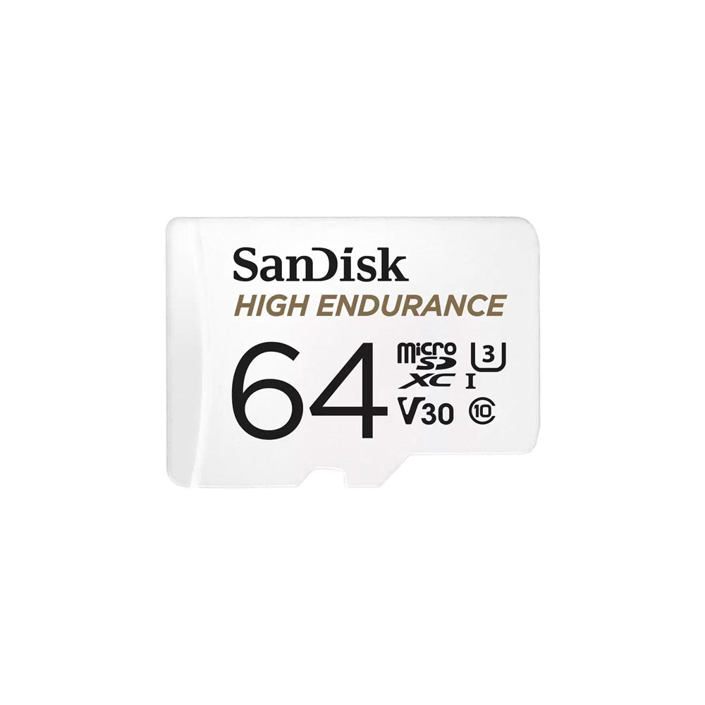 Carte microSDXC UHS-I SanDisk High Endurance de 64 Go pour vidéo Full HD et 4K