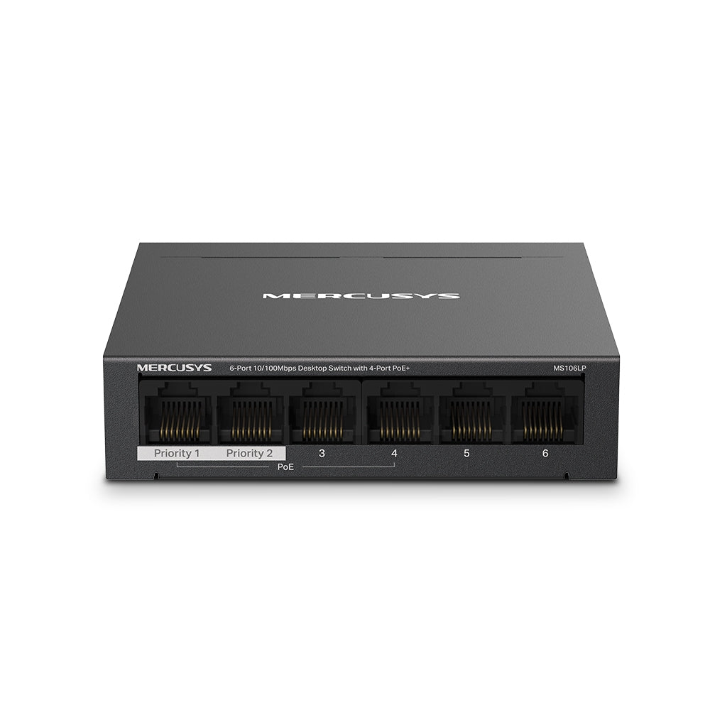 Commutateur Mercusys Fast Ethernet 6 ports avec 4 ports PoE