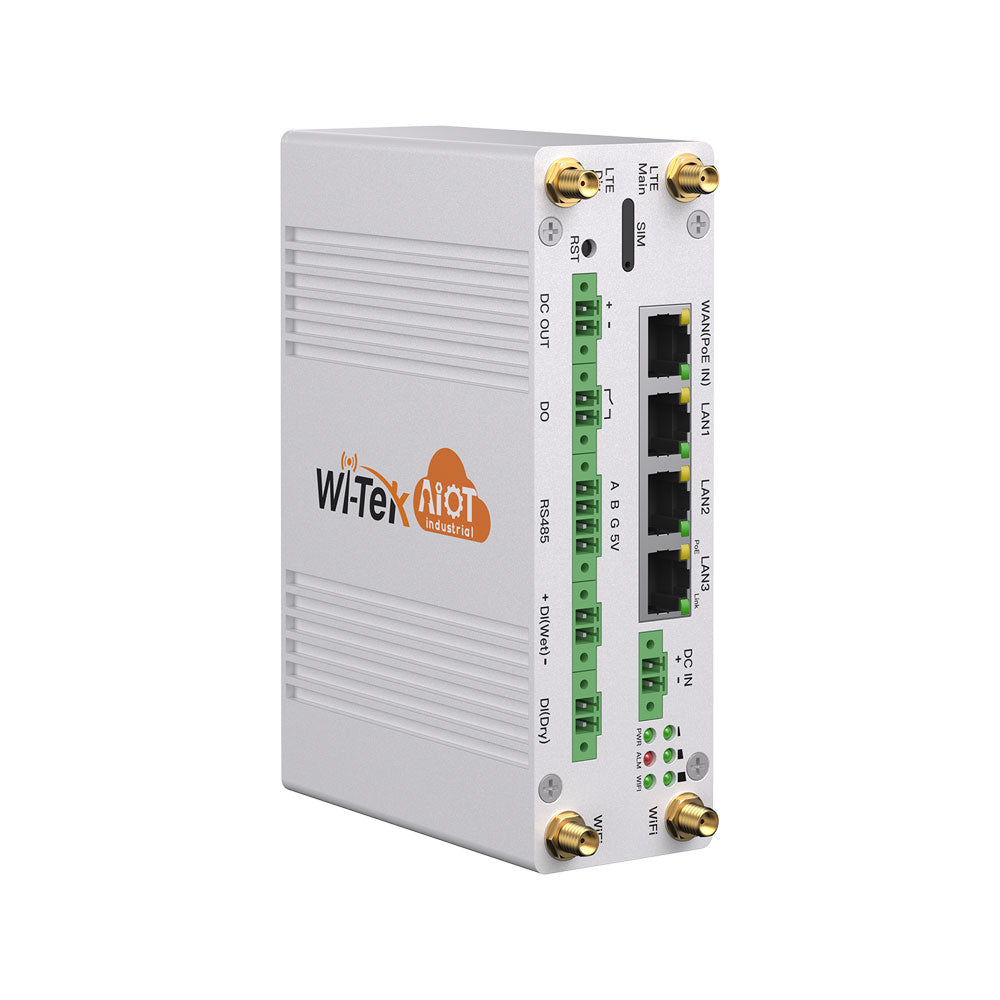 Passerelle IoT industrielle 4G LTE Wi-Tek avec double SIM, PoE et Wi-Fi