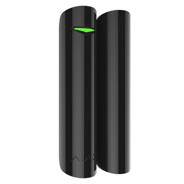 Ajax DoorProtect, noir, contact magnétique et aimant, avec détecteur shock & tilt