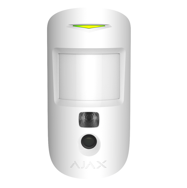 Ajax MotionCam caméra PIR sans fil, blanc. Cet article est seulement compatible avec AJ-Hub-2