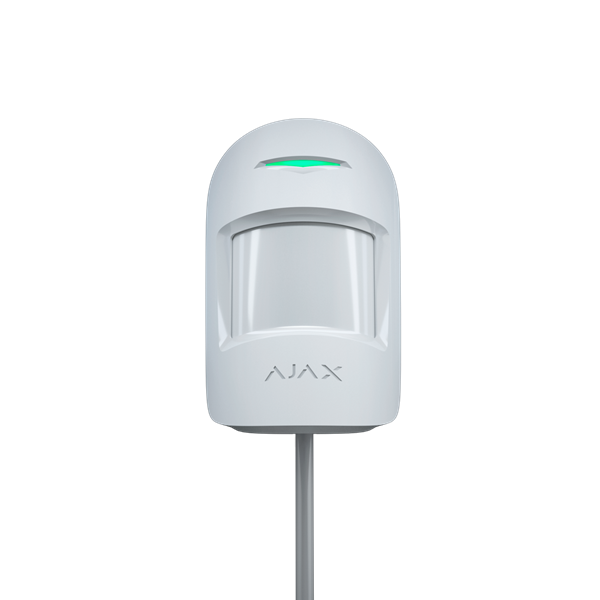 Ajax CombiProtect Fibra blanc. Détecteur de mouvement et de bris de glace filaire