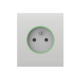 LightSwitch Jeweller prise intelligent. Disposition centrale. Blanc