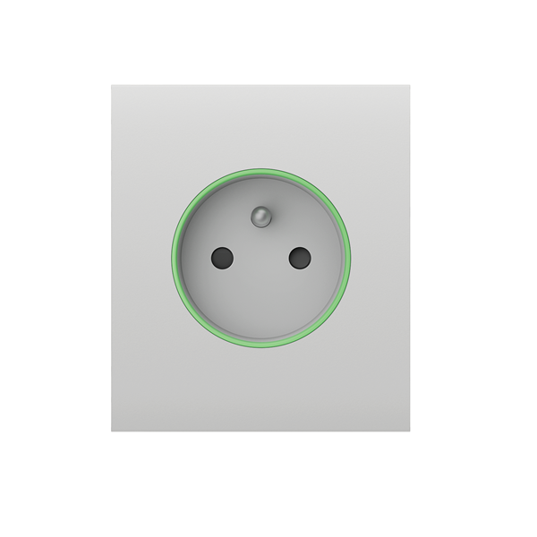 LightSwitch Jeweller prise intelligent. Disposition centrale. Blanc