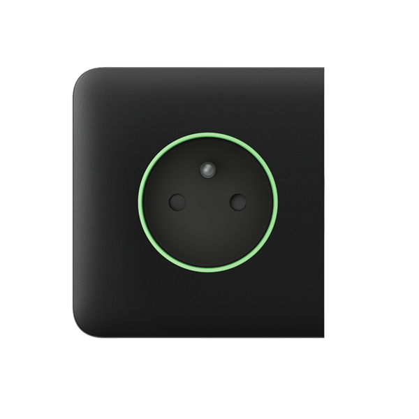 LightSwitch Jeweller prise intelligent. Disposition latéral. Noir