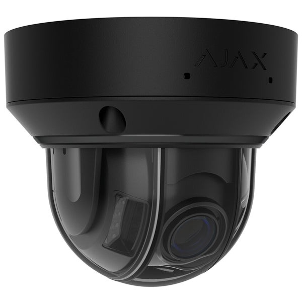 Ajax Baseline DomeCam Hybrid Light Varifocal 5MP avec IA intégrée . Lentille varifocale de 2,8 mm - 12,0 mm. Noir.