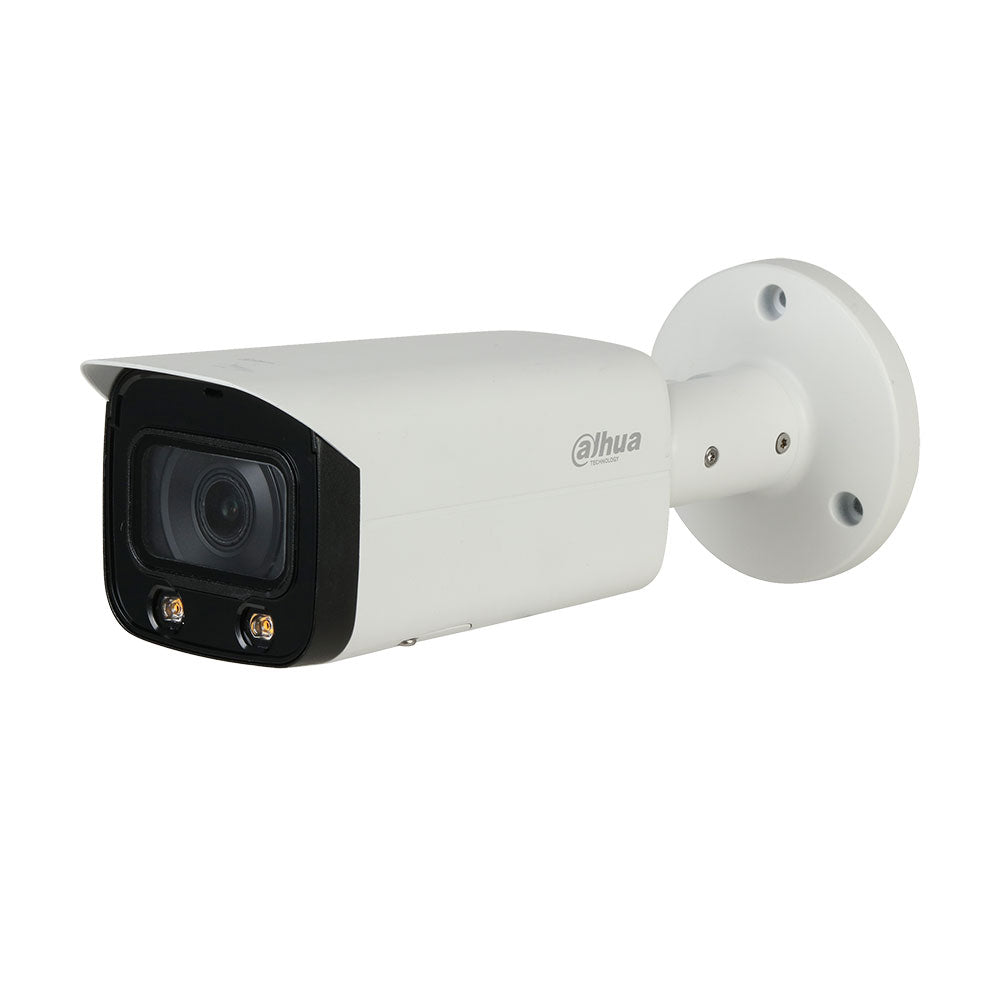 Caméra IP bullet AI StarLight série avec LED blanches jusqu'à 20 m en extérieur