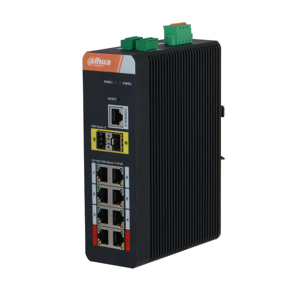 Commutateur industriel L2 10 ports avec 8 ports PoE