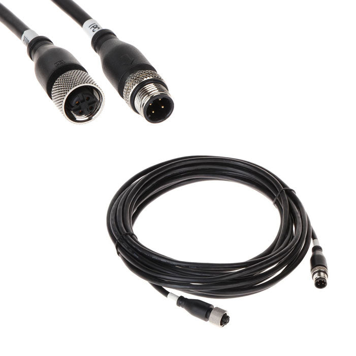 Câble réseau de 6 mètres avec connecteurs M12 mâle-femelle