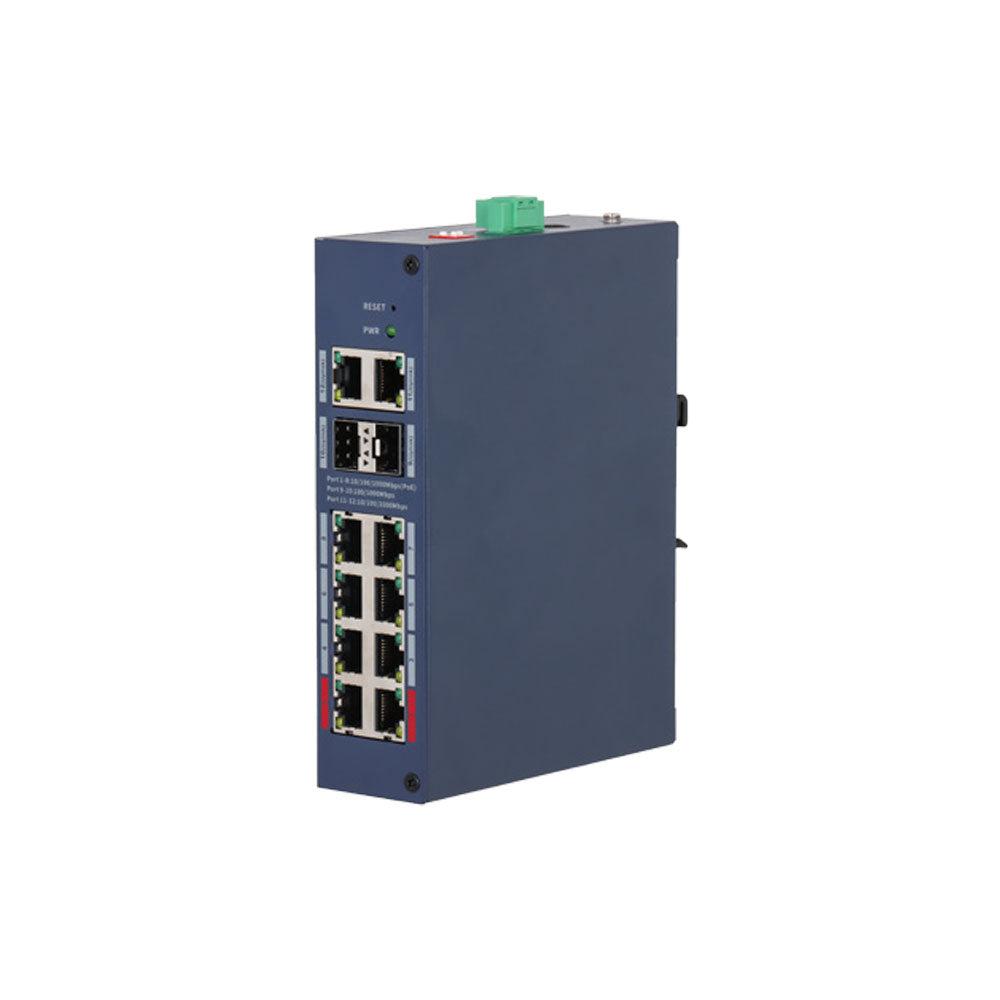 Switch PoE géré renforcé Dahua 12 ports Gigabit 110W