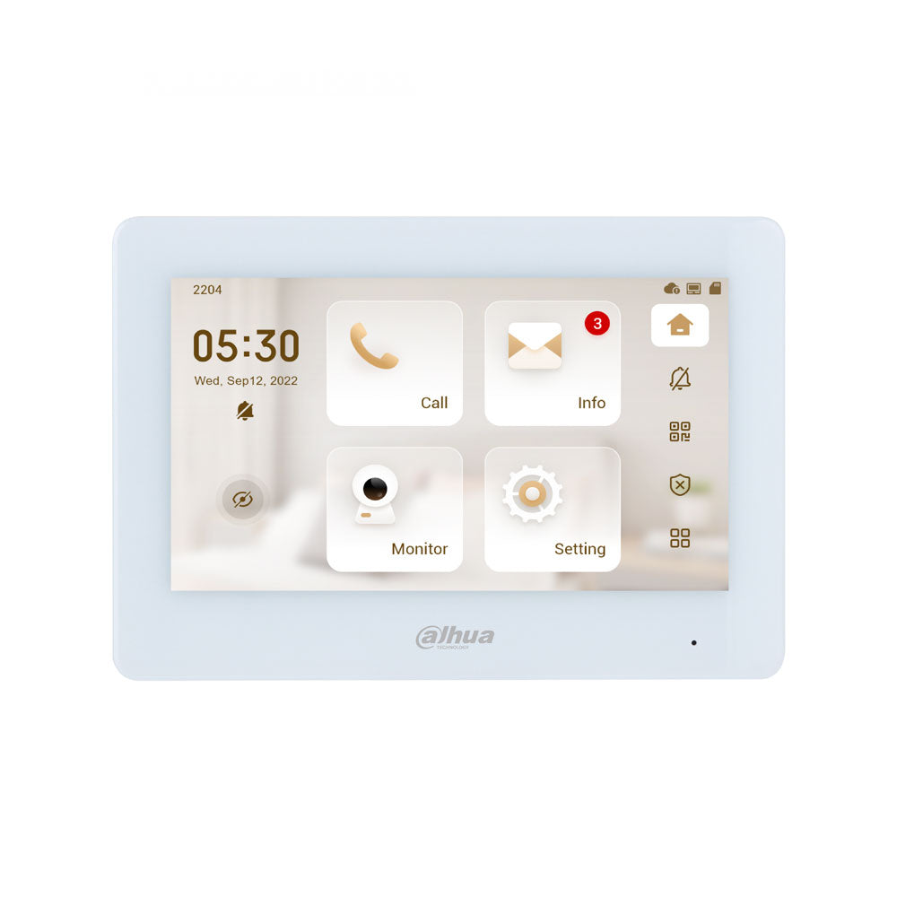 Moniteur intérieur IP et Wi-Fi Dahua série VTH5 de 7 pouces avec PoE