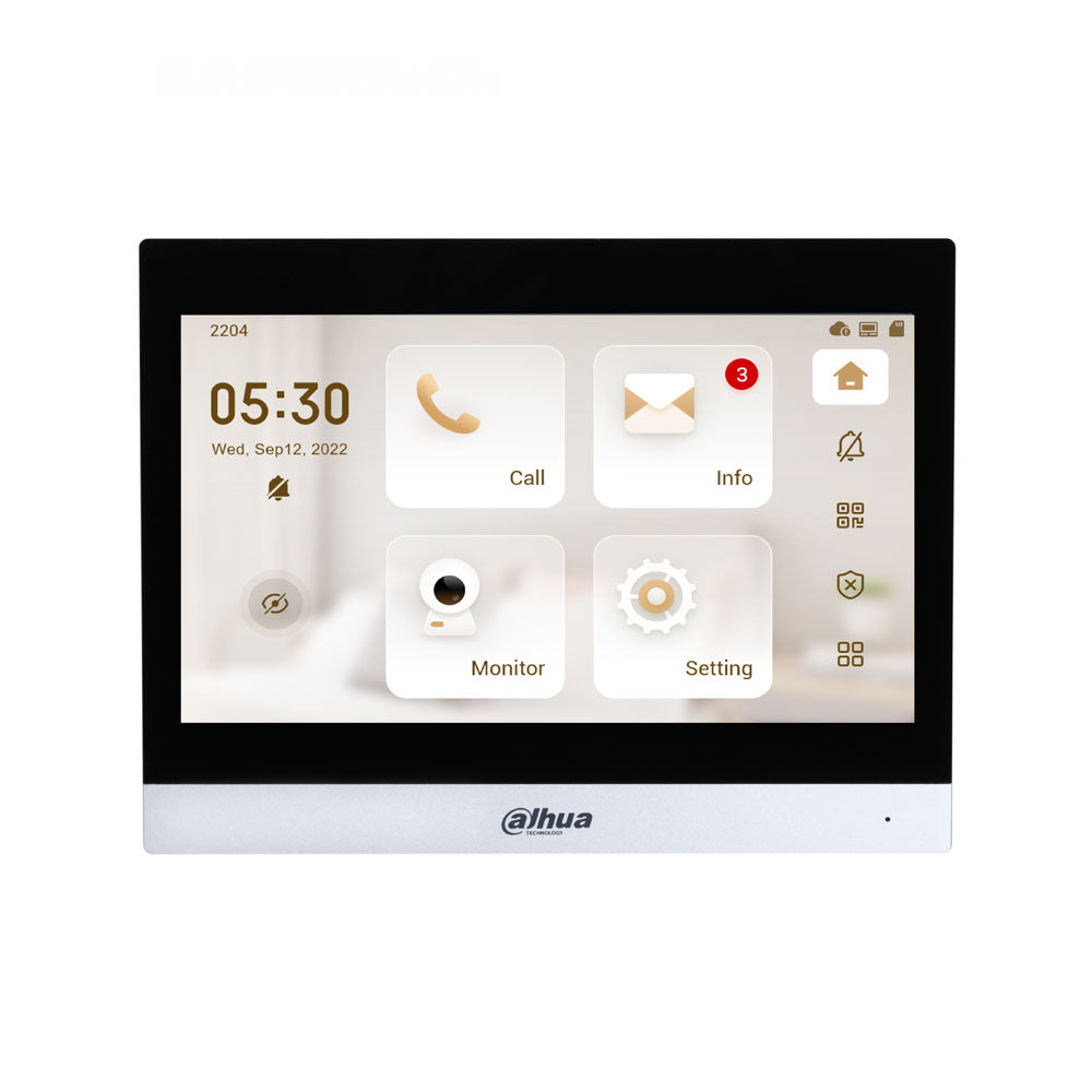 Moniteur intérieur IP et Wi-Fi Dahua série VTH8 de 10 pouces avec PoE standard