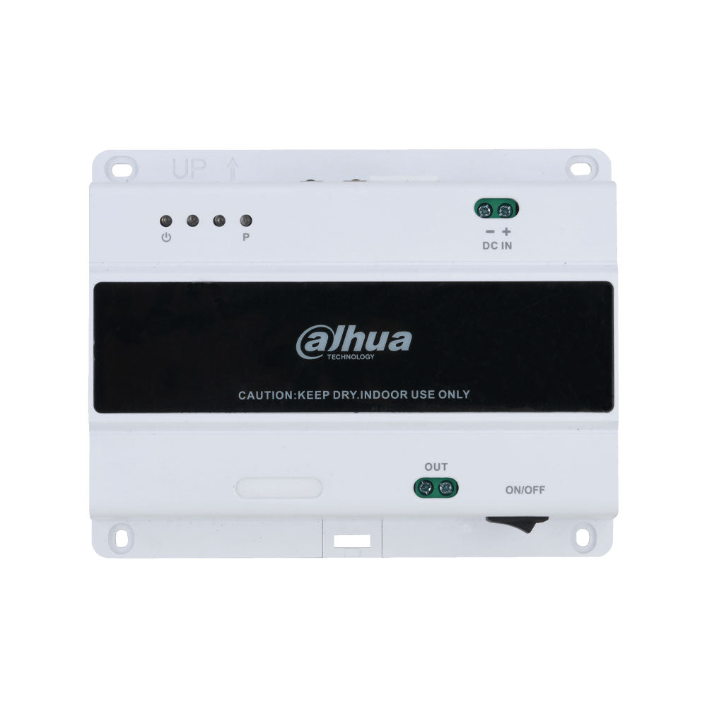 Switch 2 fils Dahua VTNS2 pour portier vidéo avec port RJ45 et rail guide