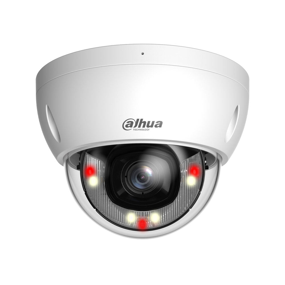 Dôme IP Dahua WizSense 2 6MP avec Smart Dual Light et objectif fixe de 2,8 mm