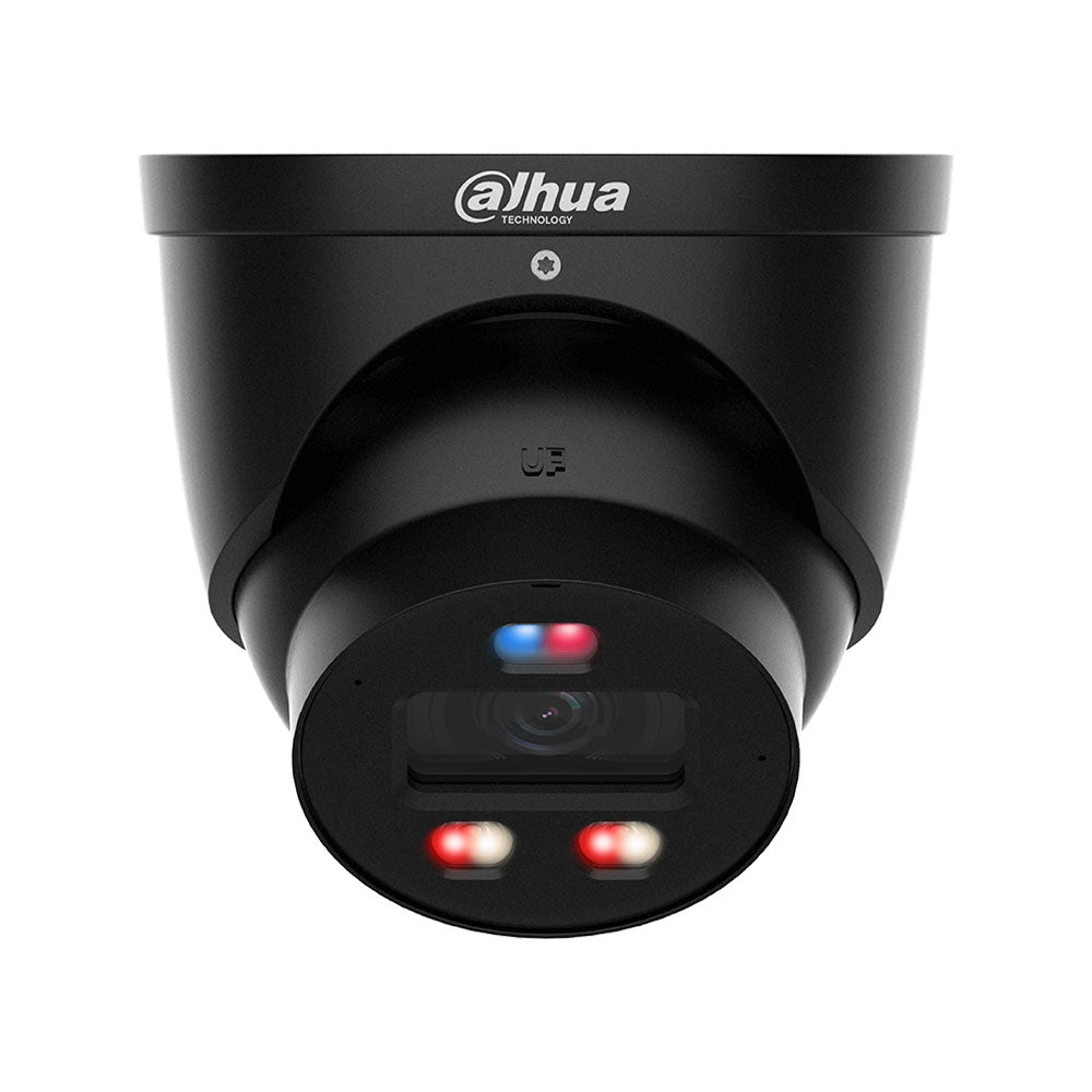 Dôme IP Dahua WizSense 3 noir 6MP avec TiOC PRO et objectif fixe pour extérieur
