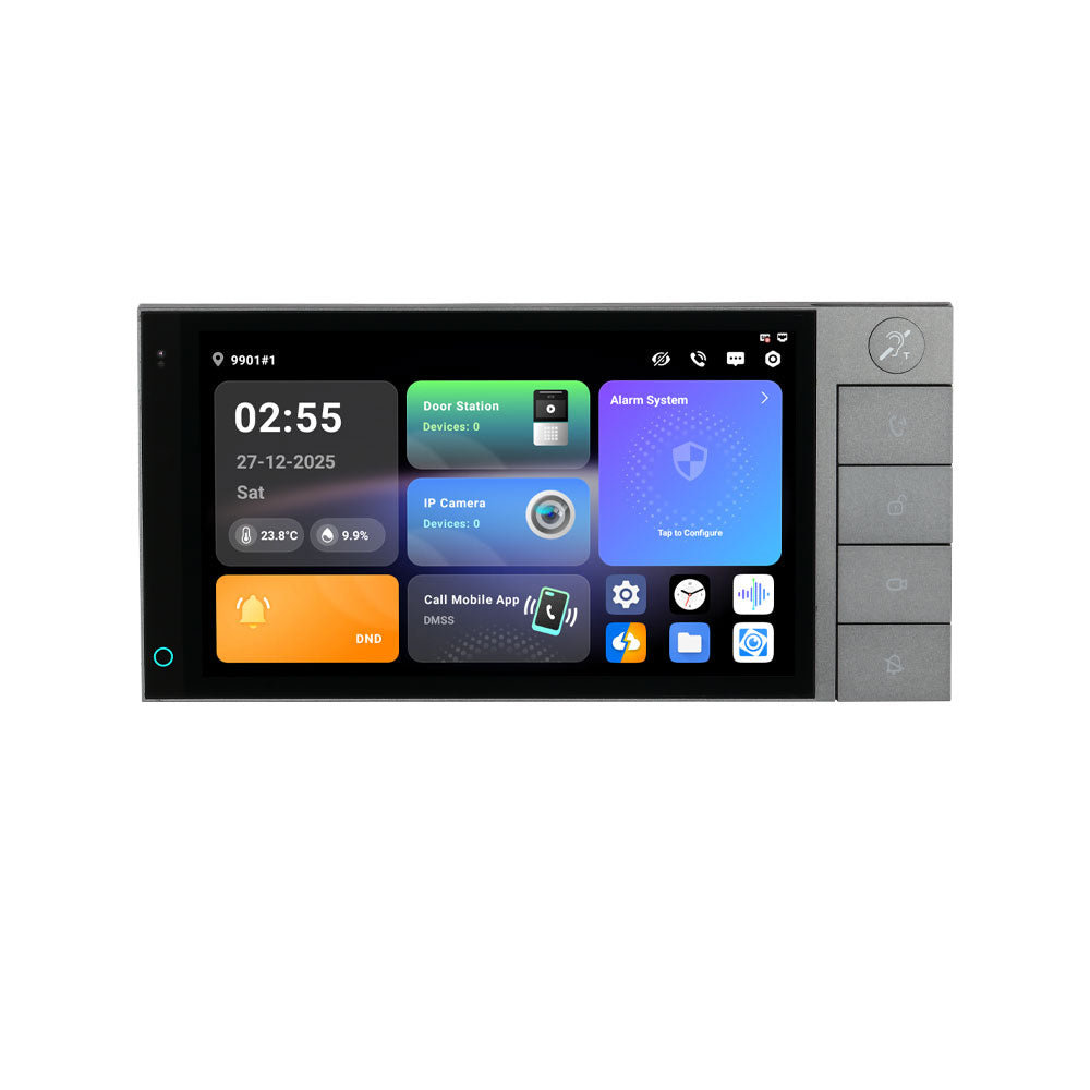 Panneau de contrôle intelligent Dahua IP 2 fils avec Android 14 et écran tactile 7""