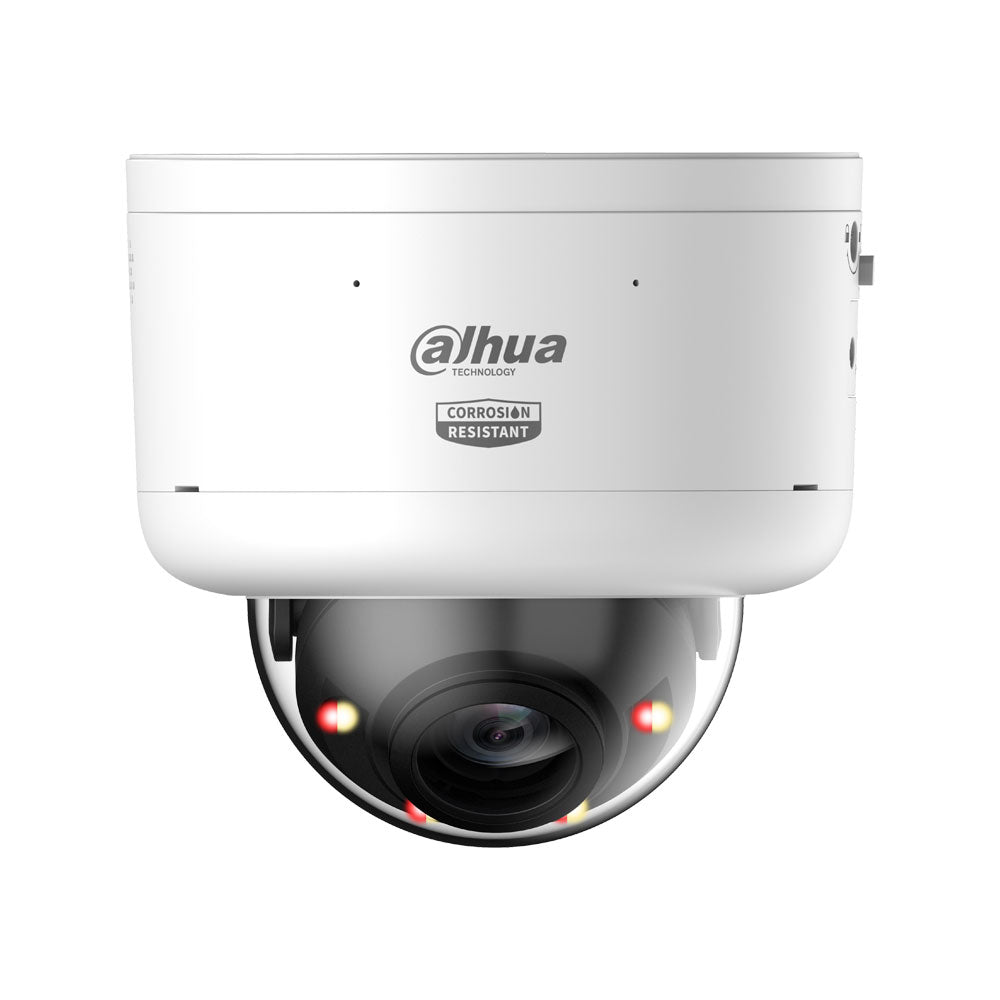 Dôme IP Dahua WizMind 5 anticorrosion 4MP avec WizColor, PTRZ et dissuasion active