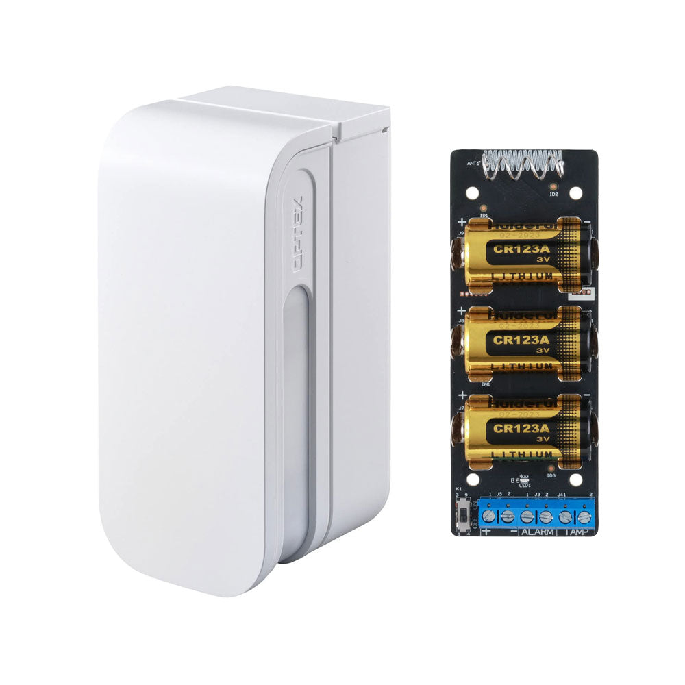 Détecteur double PIR Optex pour extérieur avec module d'extension d'entrée radio Dahua