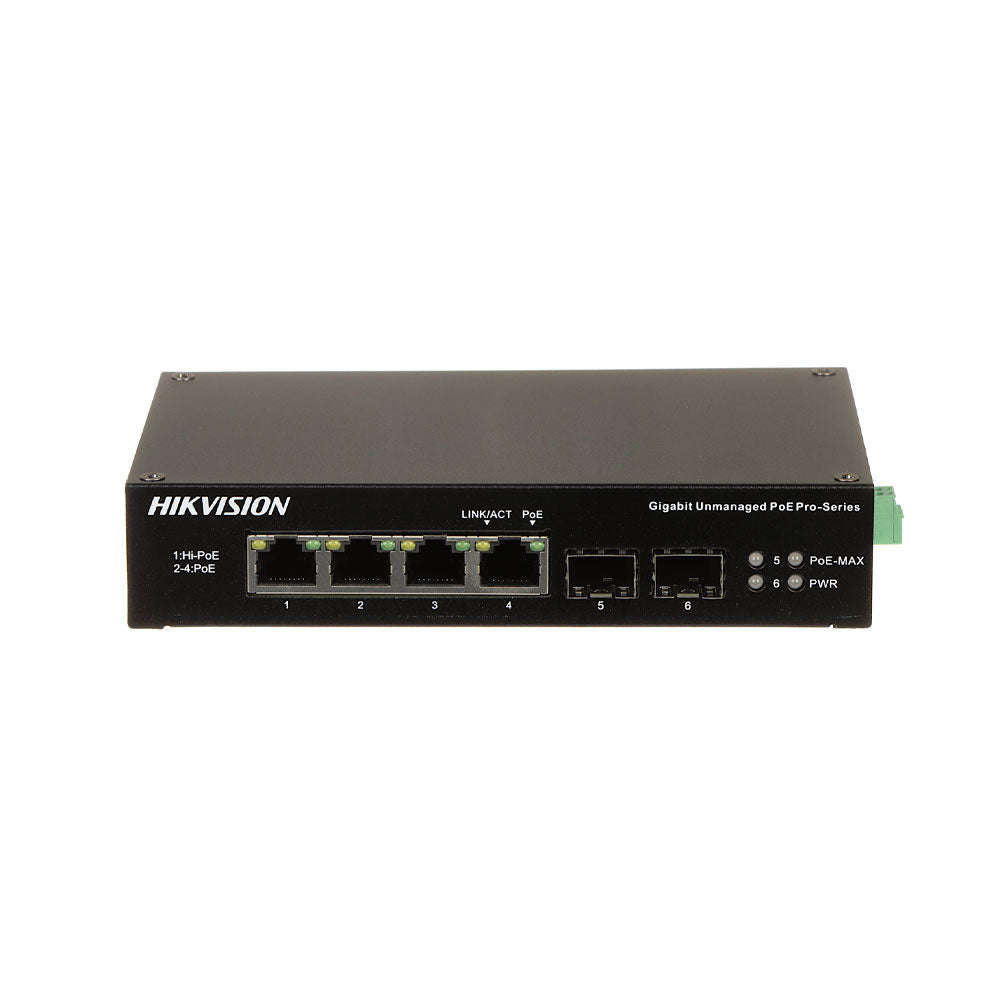 Commutateur PoE à 4 ports + 2 Gigabit SFP