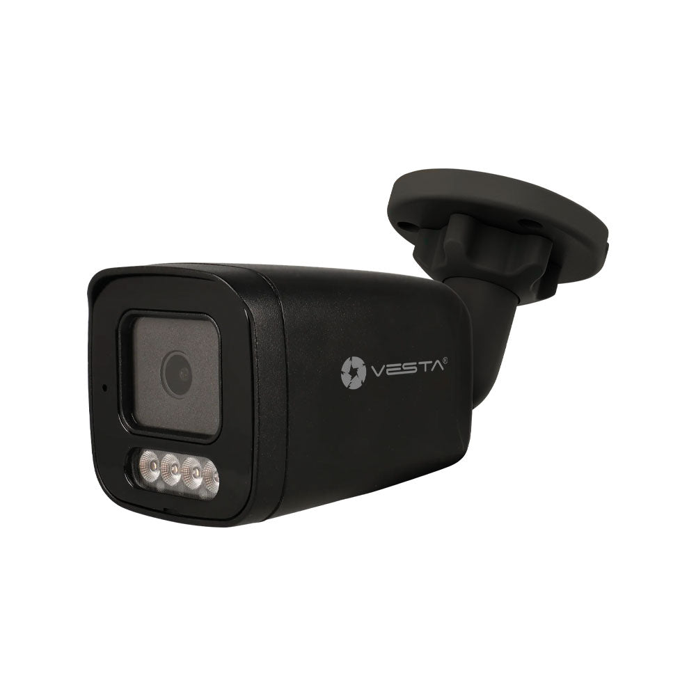 Caméra IP Vesta Advanced Video Smart Dual Light Lite AI pour l'extérieur en noir. 4MP@25ips et H.265. 0,006 lux – IPC-B24-L-B