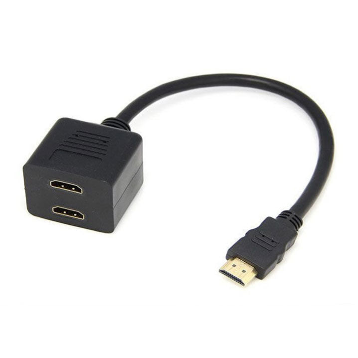 Répartiteur 1 entrée HDMI mâle vers 2 sorties HDMI femelles