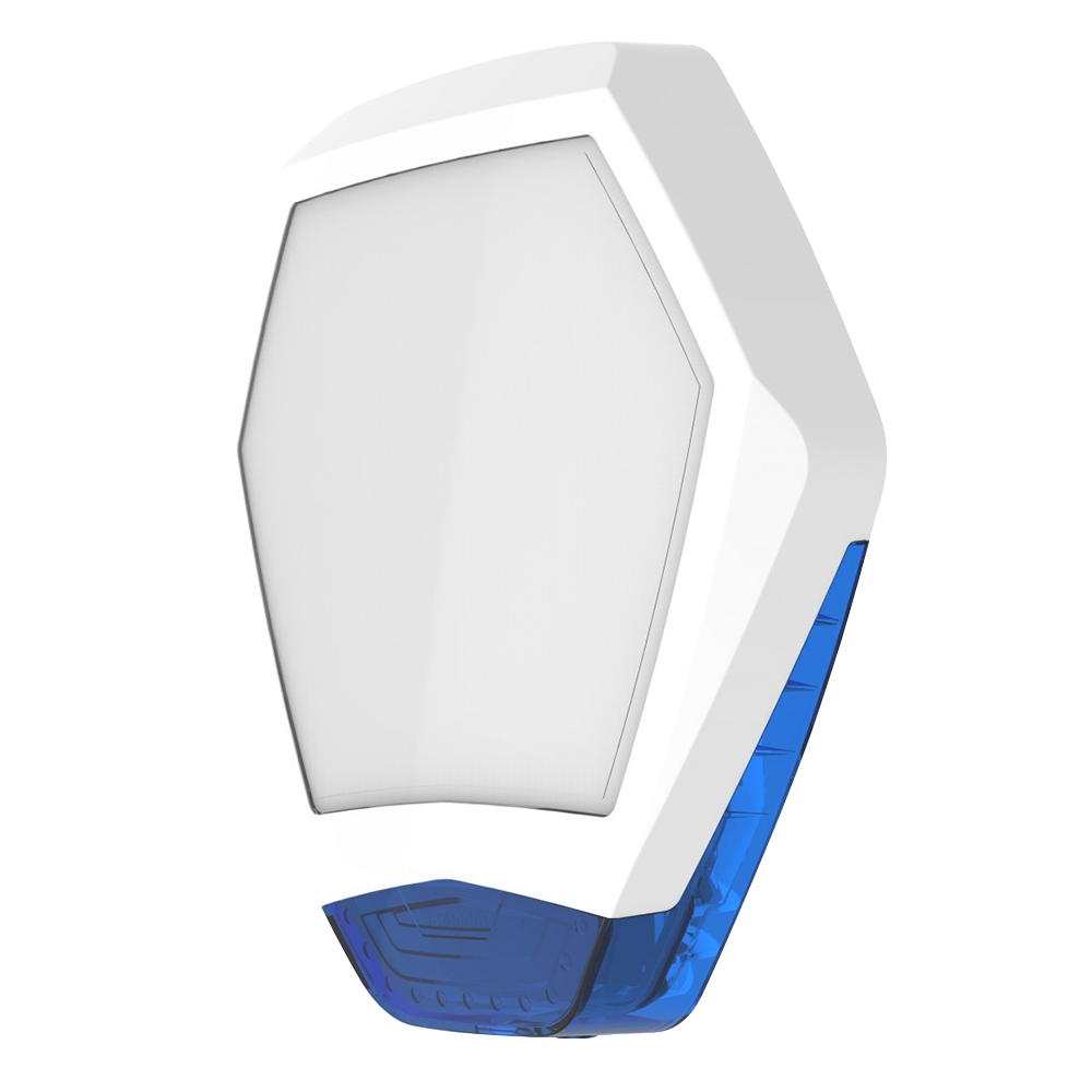 Couvercle avant Odyssey X3 en blanc/bleu pour la base de la sirène extérieure rétroéclairée Odyssey X-B