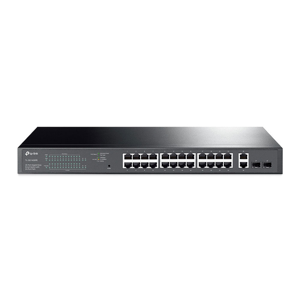Commutateur 24 ports Gigabit Easy Smart PoE+ avec 2 slots SFP