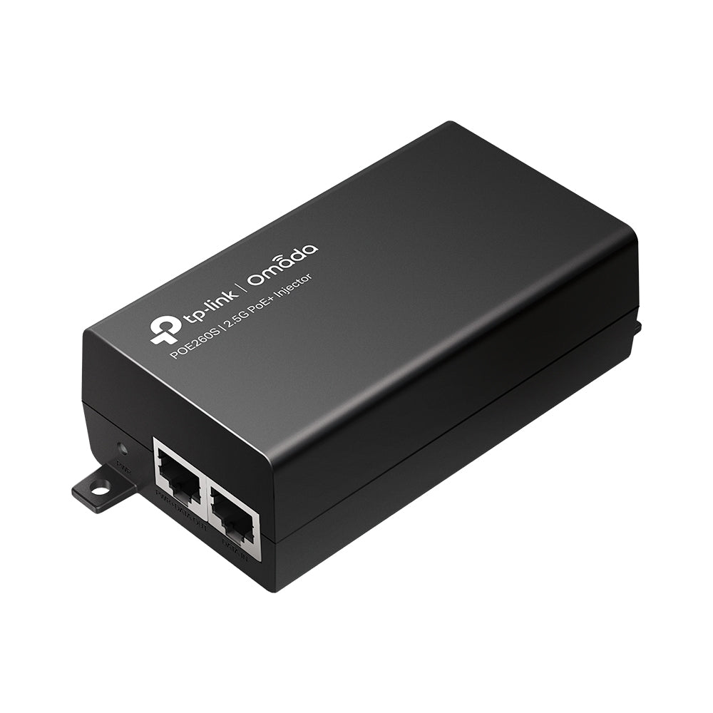 Injecteur PoE+ 2,5G Omada by TP-Link de 30 W avec 2 ports RJ45 et montage mural ou sur bureau
