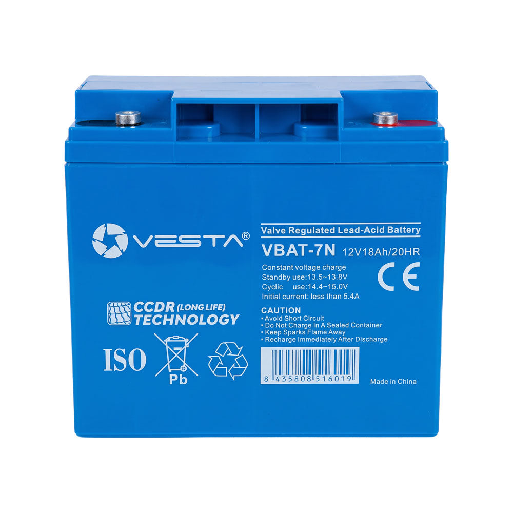 Batterie rechargeable VESTA de 12 V et 18 Ah dotée de la technologie AGM VRLA – VBAT-7N
