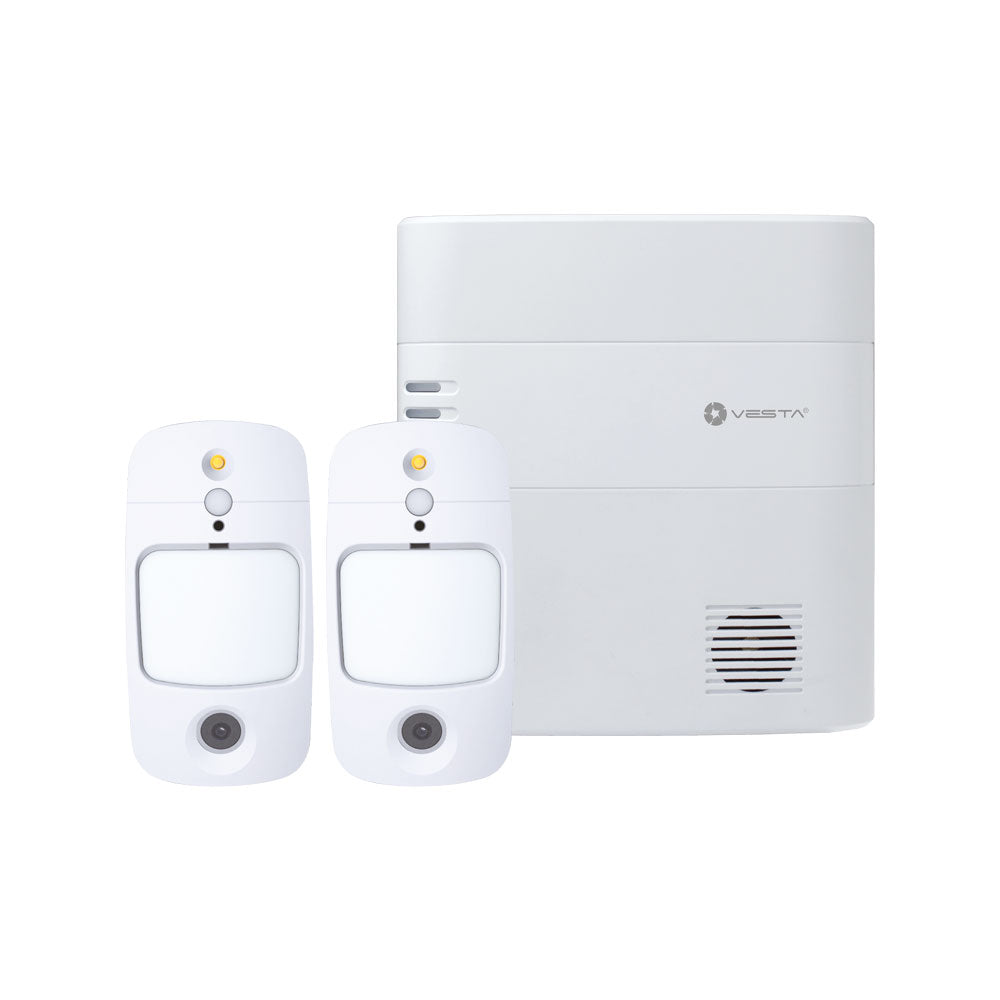 Kit anti-intrusion VESTA SmartSeries avec panneau de contrôle IP+2G. 640 zones par radio et 240 utilisateurs. 8 partitions – VESTA-058