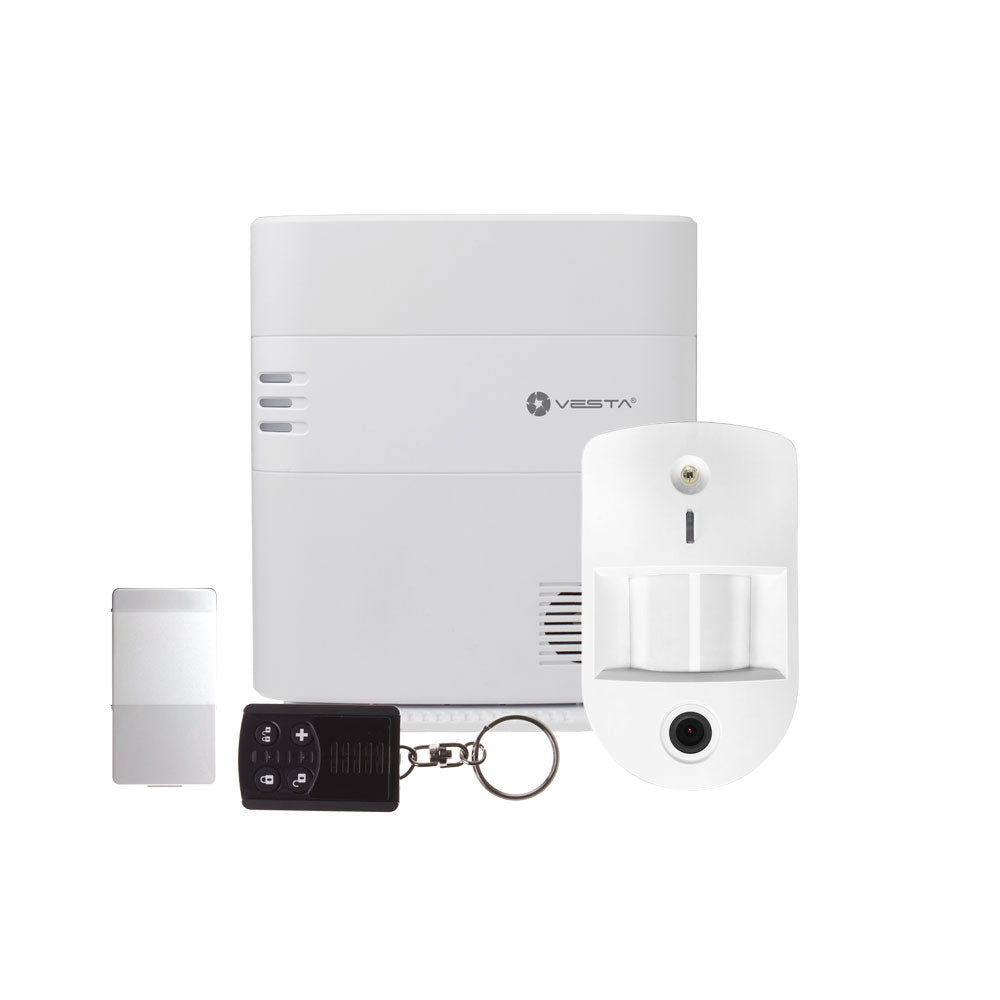 Kit VESTA 4G composé de :. 1x VESTA-047NNZ-SF1 (PKB1HSGWM8B4GSL02) : Centrale IP Ethernet + sécurité 4G 640 zones par radio, Grade 2. 1x… – VESTA-430