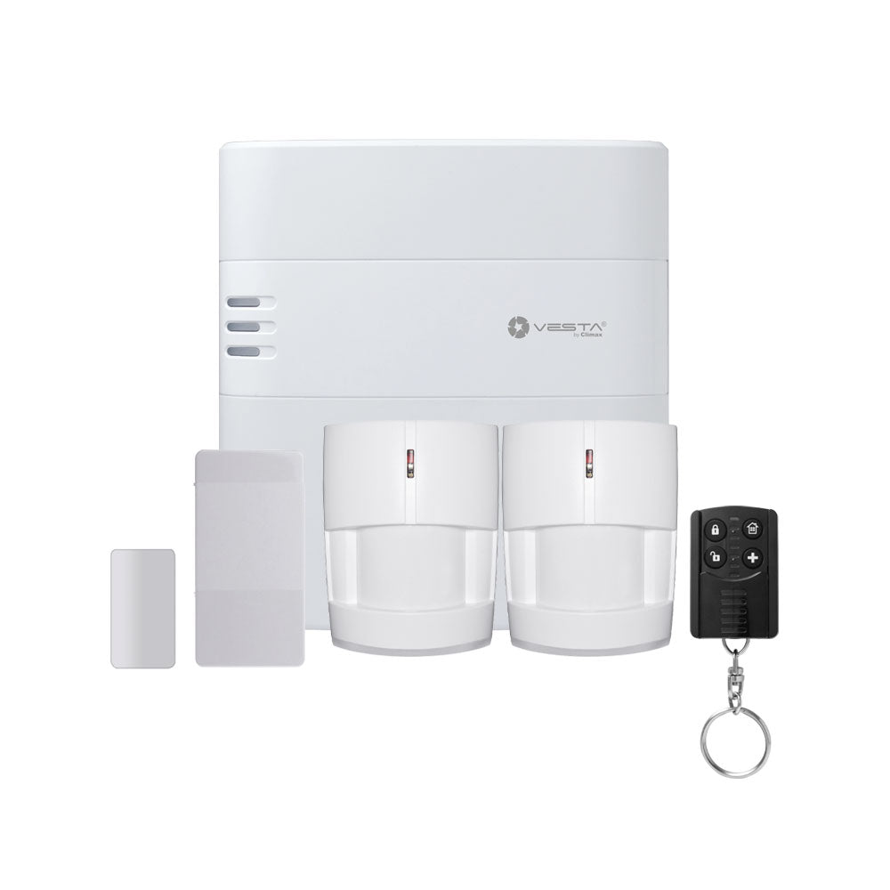 Central Kit VESTA 4G composé de :. 1x VESTA-047N-SF1 (PKB1HSGWM8EX4GSL02) : IP + 4G 640 zones via radio. 2x VESTA-009N (IR-16SL-P2-F1) :… – VESTA-446