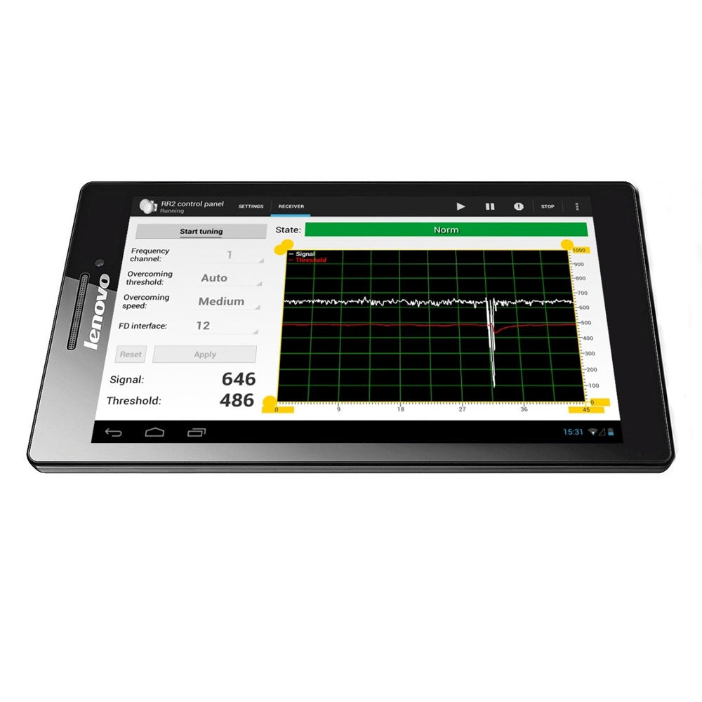 Tablet avec logiciel pour la programmation de barrières de micro-ondes DEM-662, DEM-663, DEM-664