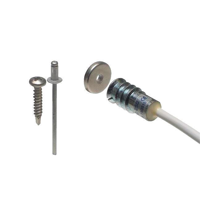 Contact magnétique pour encastré, NC, 2 m de câble