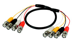 Câble établi multiple de 2 mètres, connecteurs mâles BNC