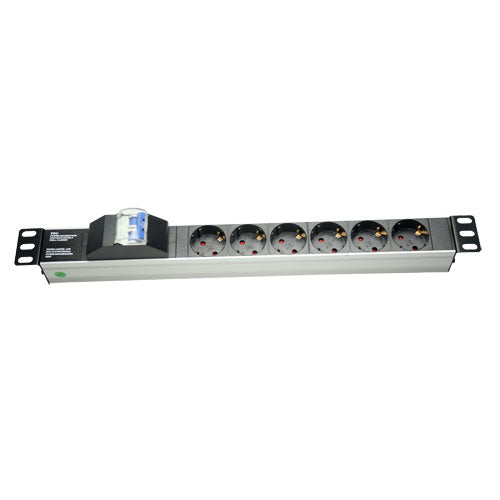 Prise de courant multiple de 6 sorties 250V CA / 16A, format rack